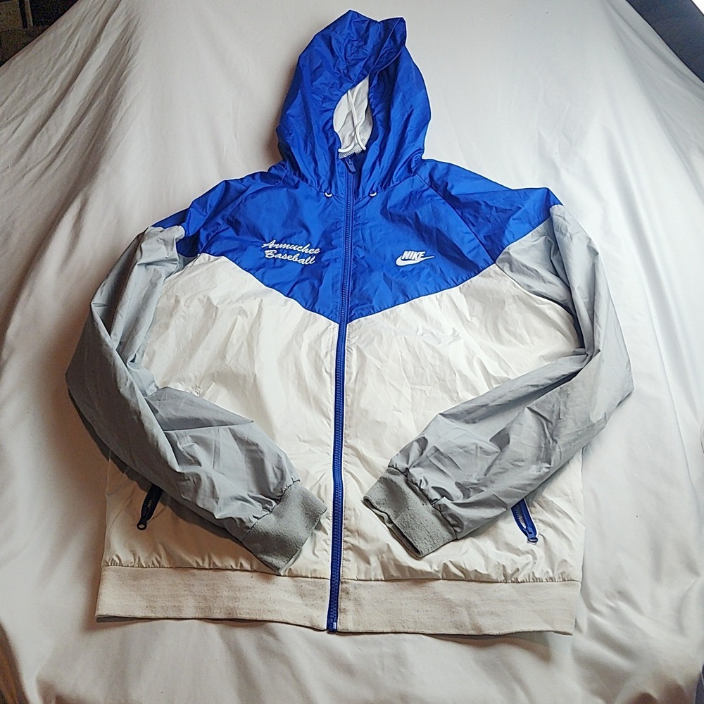 Nike Windrunner Hooded Windbreaker Jacket Blue Men's Size Large